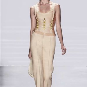 Herve Leger Runway corset top w/ metal hardware